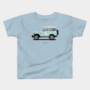 Land Cruiser FJ40 HardTop Blue Kids T-Shirt